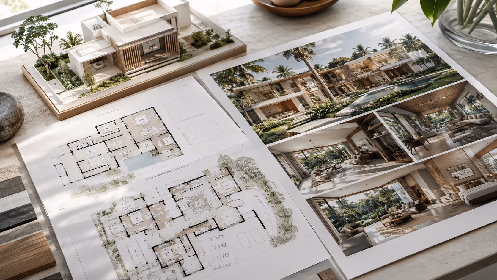 Pack de présentation immobilière avec plans et visuels 3D en Martinique